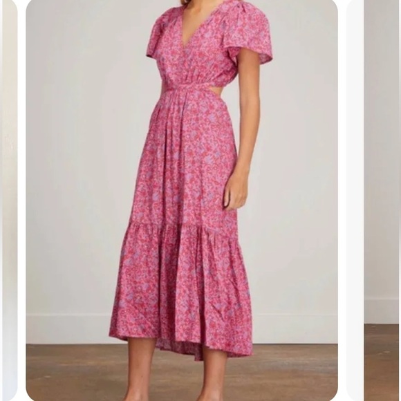 NWT XIRENA Gabrielle Dress in Pink Flora 💗 Large - Picture 3 of 14